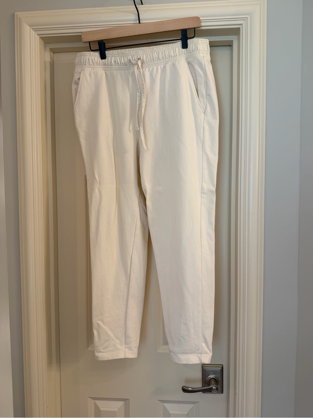 Women Cream Drawstring Casual Pants